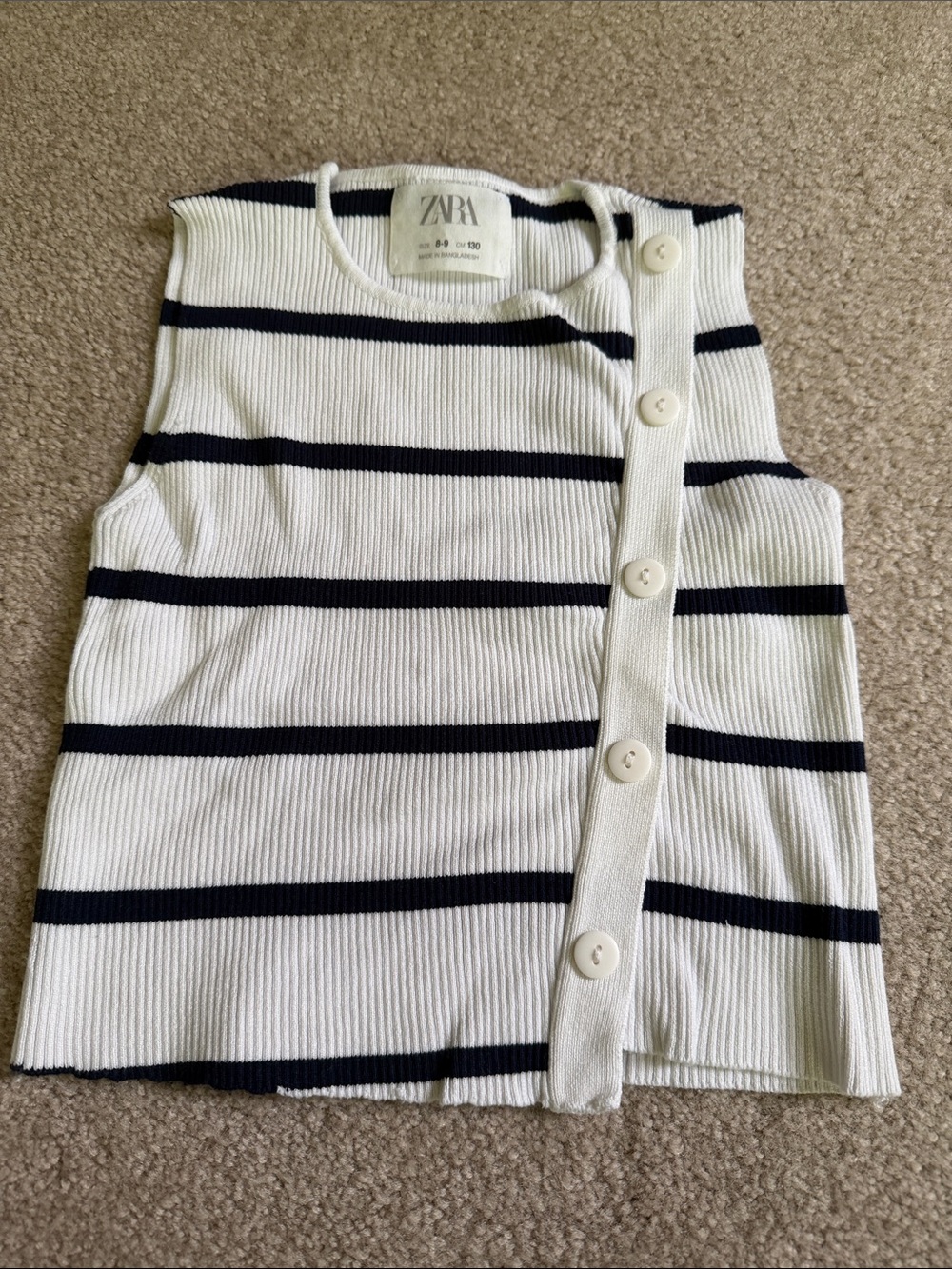 Zara ribbed top sz 8-9